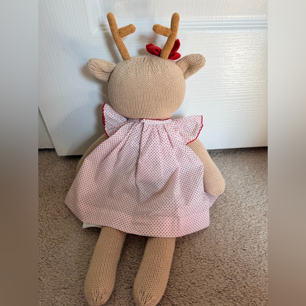 Zubels & Petite Ami Knit Reindeer with Red Polka Dot Dress - Picture 4 of 5
